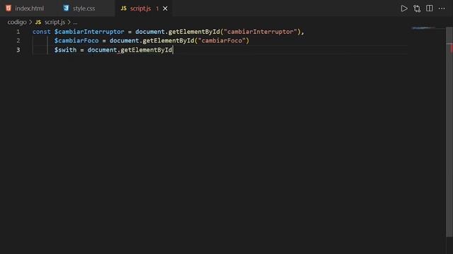 ? Encender bombilla con HTML CSS & JS