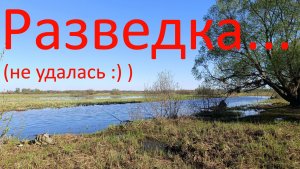 Разведка....Не удалась... 29.04.2024. Виноградовская пойма. Конобеево. река Нерская.