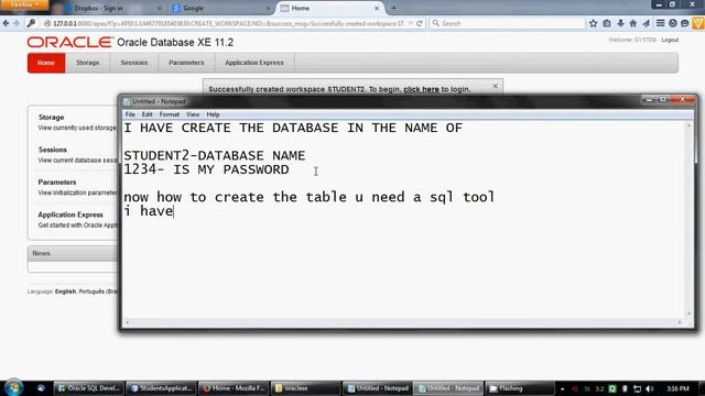 How to Create Database in Oracle 11g- Part 1