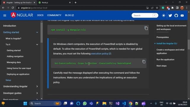 Angular 16 Tutorial in Hindi: setup in Windows 10 | How to install angular?