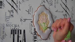 How To Decorate  Cookie With Сrackle Effect - Как украсить пряник с эффектом кракелюра
