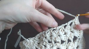 ?сумка РАКУШКА из рафии, связана крючком