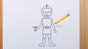 How to draw a knight step by step tutorial for kids