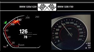 BMW 320d G20 VS. BMW 328i F30 - Acceleration 0-100km/h