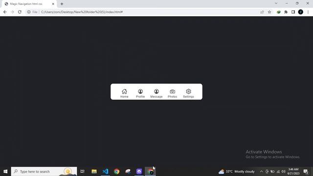 Magic Navigation Menu Indicator using HTML CSS and JavaScript