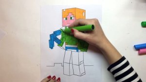 Minecraft Coloring Pages | Learning Colors And Drawing