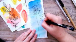 Делаем 3 DIY ЗАКЛАДКИ ДЛЯ КНИГ из бумаги своими руками | Рисуем акварелью осенние книжные закладки