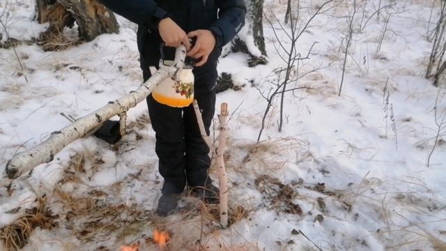 Поход в зимней лес. (camping in the Woods). Bushcraft. Деревенщины в лесу