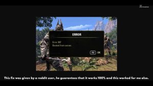 Eso error 307 booted from server | How to Fix Elder Scrolls Online error 307 booted from server