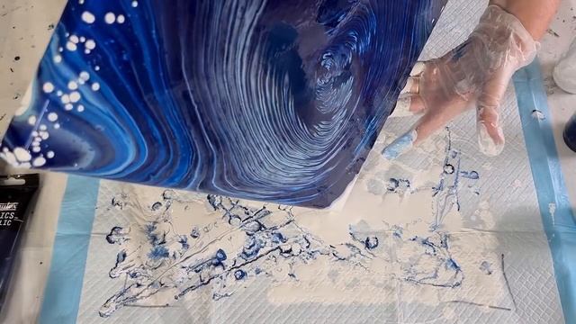 #1060 Incredible Cells Without Silicone In This Blue And White Acrylic Pearl Pour смотреть онлайн