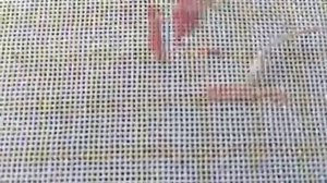 Вышивка в технике гобелен    Моя техника вышивки + закрепление нити на изнанке и на лицевой стороне