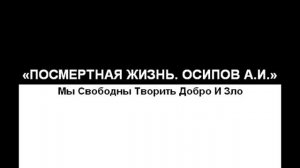 «Посмертная Жизнь». Алексей Ильич Осипов. Аудиокнига.