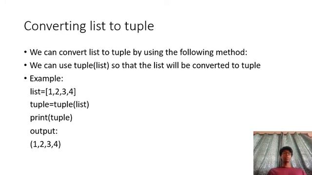 Conversion of list comprehension to tuple смотреть онлайн