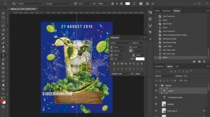 Tutorial Video - How to create Mojito Party flyer template in Photoshop