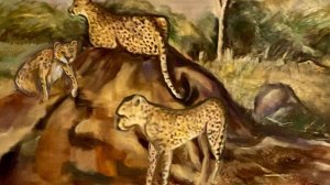 Tableaux animés de Claire #8: La savane en peinture