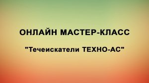 Онлайн мастер-класс по течеискателям ТЕХНО-АС