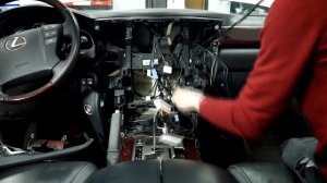 Lexus LX 570 2013 2014 2015 VLine VL2 CarPlay® Android Auto® Install, dashboard disassembly LEX78T