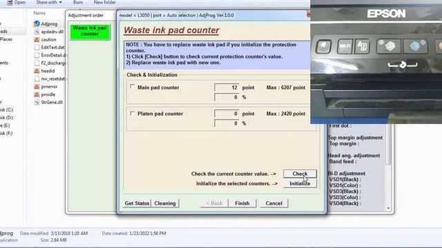 epson l3050 ink pad reset смотреть онлайн