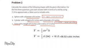 8th Grade, Unit 5, Lesson 21 "Cylinders, Cones, and Spheres"  Illustrative Math