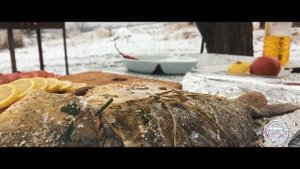 КАВКАЗ. КАРП с зеленью и помидорами. Рыба на углях.