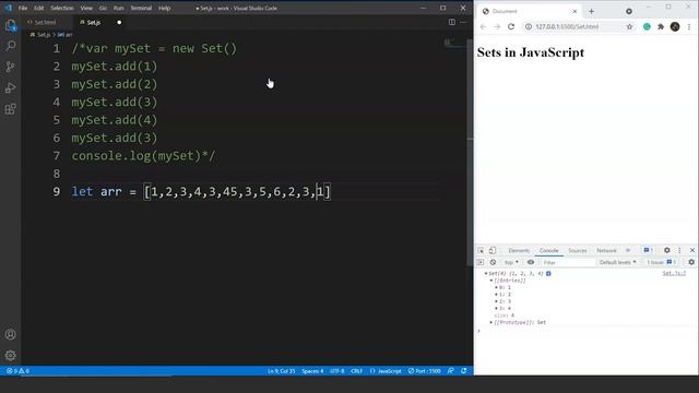 Sets In JavaScript | JavaScript Sets | JavaScript Set Object | JavaScript Tutorial | SimpliCode