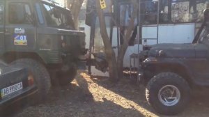 Монтаж лебёдки газ 66