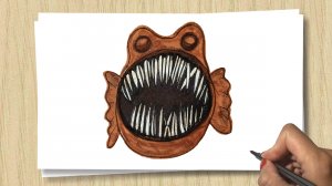 Рисуем Монстра Рыбу из игры Зоономали _ How to draw Monster  Fish from Zoonomaly