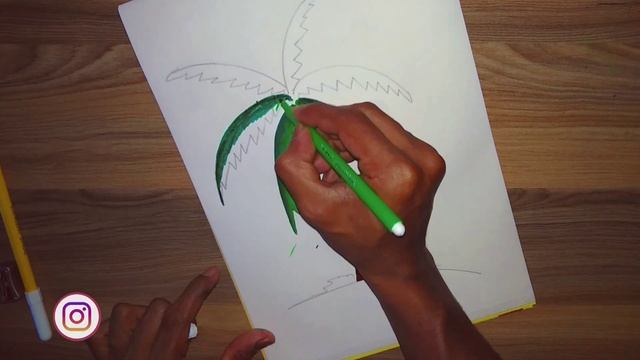 PALM TREE DRAWING | How to Draw Palm Tree for Kids | Easy step by step | Art 4 Malayalam | a4m смотреть онлайн