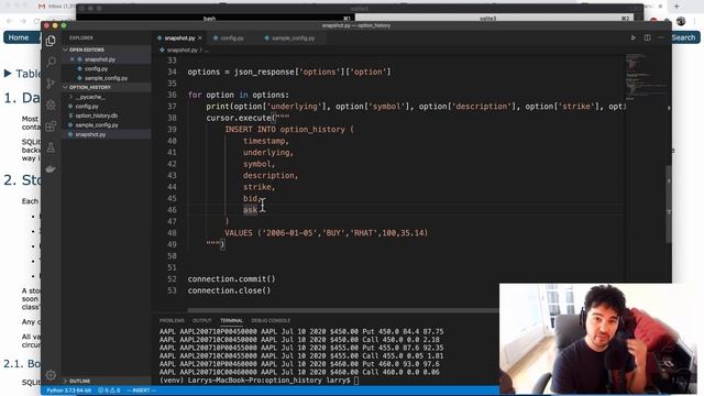Building a Historical Option Price Database with Tradier API, SQLite, and Cron (Part 3) смотреть онлайн