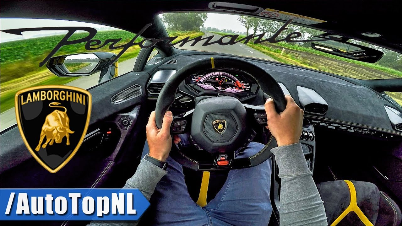 LAMBORGHINI HURACAN PERFORMANTE LP640-4 POV Тест-драйв.