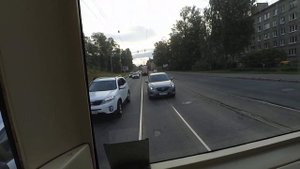 На трамвае 5409 от Кушелевки до Лесной в Петербурге 11-***: ЛМ-68М2 5409 по №61 (12.08.21)