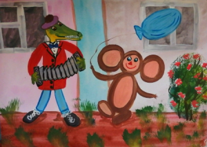 Как нарисовать Чебурашку и крокодила Гену.