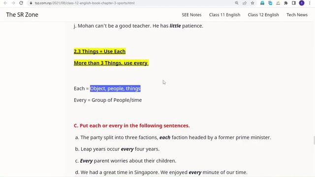 Class 12 English Grammar Important Questions 2079 : Unit 1, 2, 3, 4 & 5 - Part 1