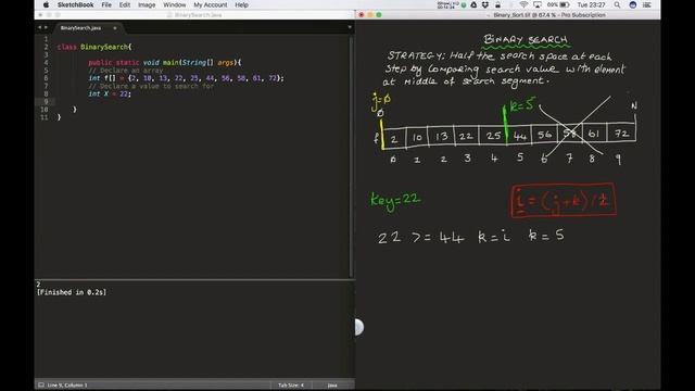 Simple Binary Search in Java