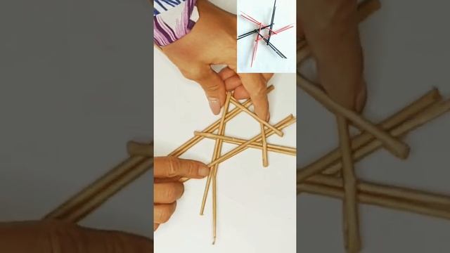 Как легко сделать цветок сакуры в плетении из бумажной лозы. DYI смотреть онлайн