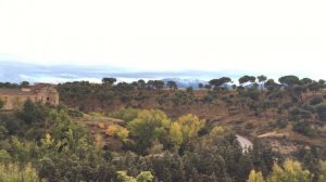 Looking over a castle in segovia, spain