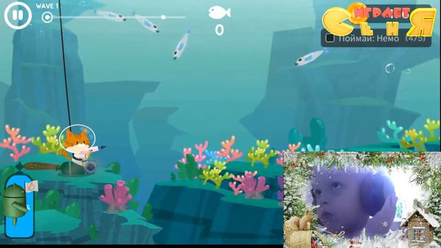 The Fishercat. Кот рыболов. Детская рыбалка. Рыбалка для детей на планшет смотреть онлайн