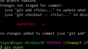 How to stash changes in git