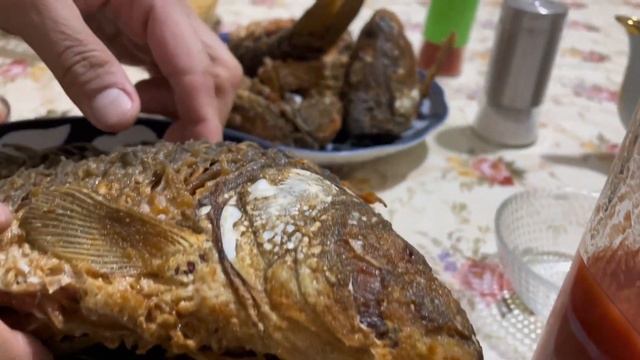 Жареная рыба сазан в Чиназе , Яллама, Узбекистан смотреть онлайн