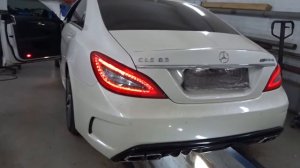 Очень громкий выхлоп на mercedes cls63 amg