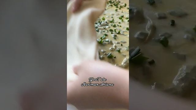 Катлама с зеленым луком. #простойрецепт