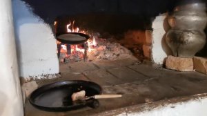 Деревенская еда в русской печи/ очень вкусная еда