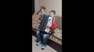 Баянист Михаил. Юный баянист.