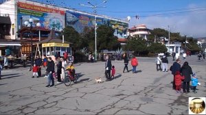 Крым. Набережная Алушты в начале февраля 2020