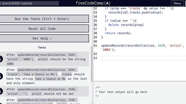 WATCH ME SOLVE THIS CONFUSING JAVASCRIPT PROBLEM - Lesson 95 | Basic JavaScript | Record Collection