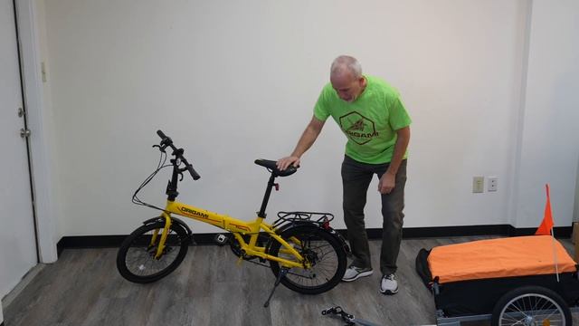 Origami Trailer Unfolding & Connecting to Bike смотреть онлайн