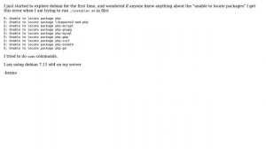 Debian unable to locate packages php