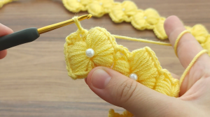 Красивая кайма крючком ?? Для начинающих Очень простое вязание детской банданы крючком