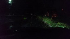 ПТФ SAL-MAN в тёмное время суток на мокром асфальте