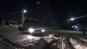 Как выехать на Газель из сугроба на летней резине